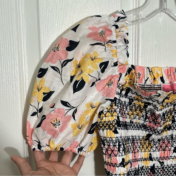 NWT KATE SPADE Lilly Blooms Floral Smocked Puff Sleeve Top | size XS - Picture 7 of 12